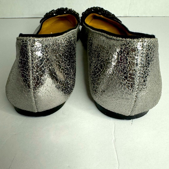 Tory Burch Vanessa Crystal Bow Pointed Toe Flats Size 8 - Picture 7 of 12